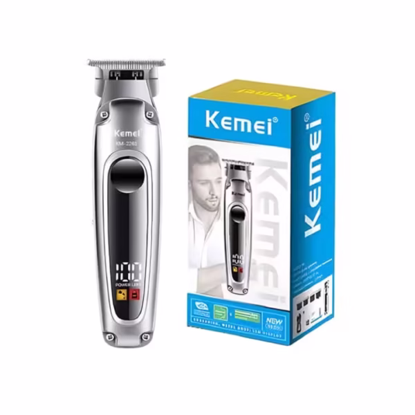 Kemei KM - 2261 Rechargeable LCD Screen Professional Hair Trimmer for Men