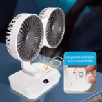 Double Headed Desktop Wall Mounted Fan - Image 4