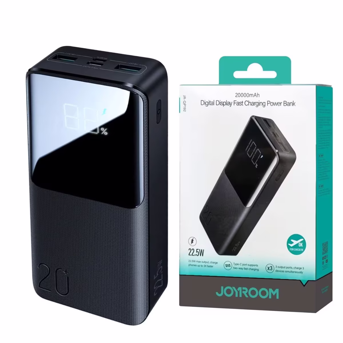 Joyroom JR-QP192 Portable Powerbank External Battery Charger 20000mAh 22.5W - Image 2